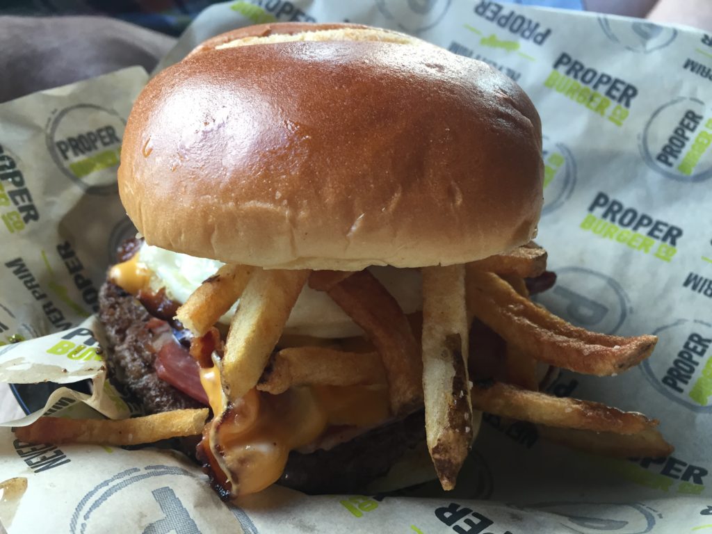 Pork City, U.S.A. burger special at Proper Burger