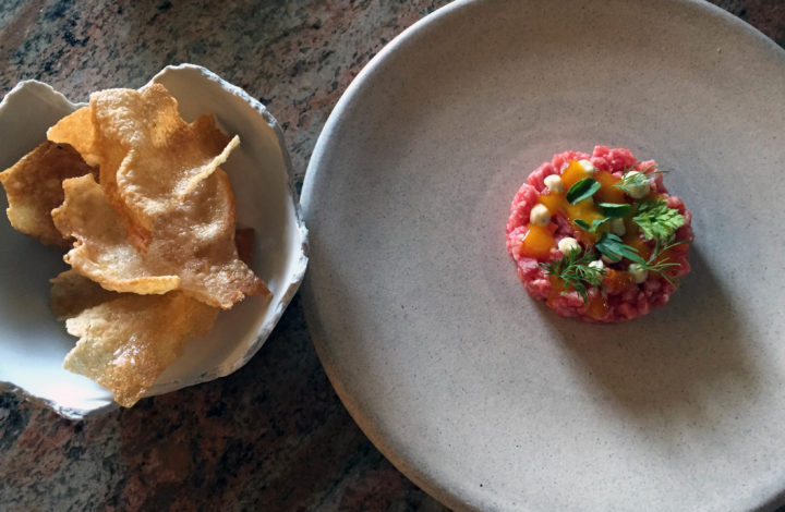 Wagyu tartare at Naked Fish Bistro