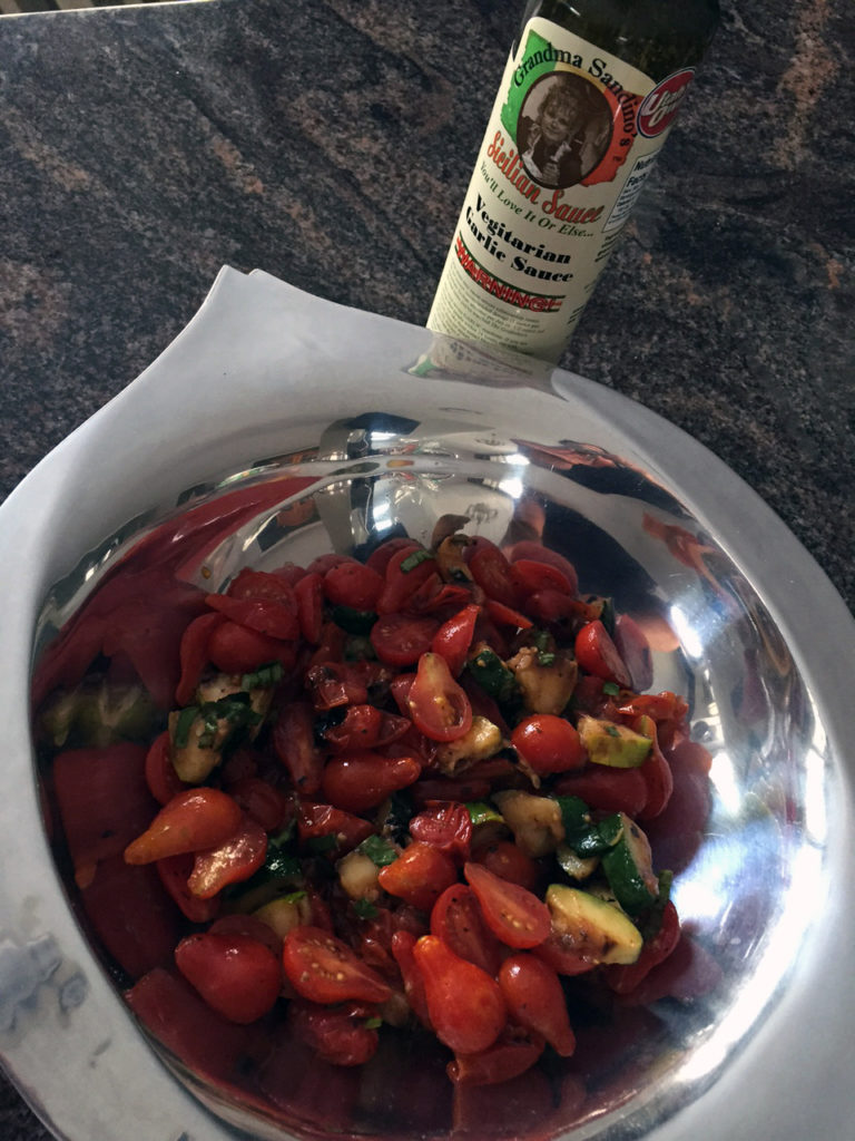 Grandma Sandino's tomato and zucchini salad