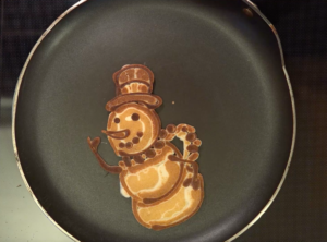 snowman pancake by Sai Pancakes