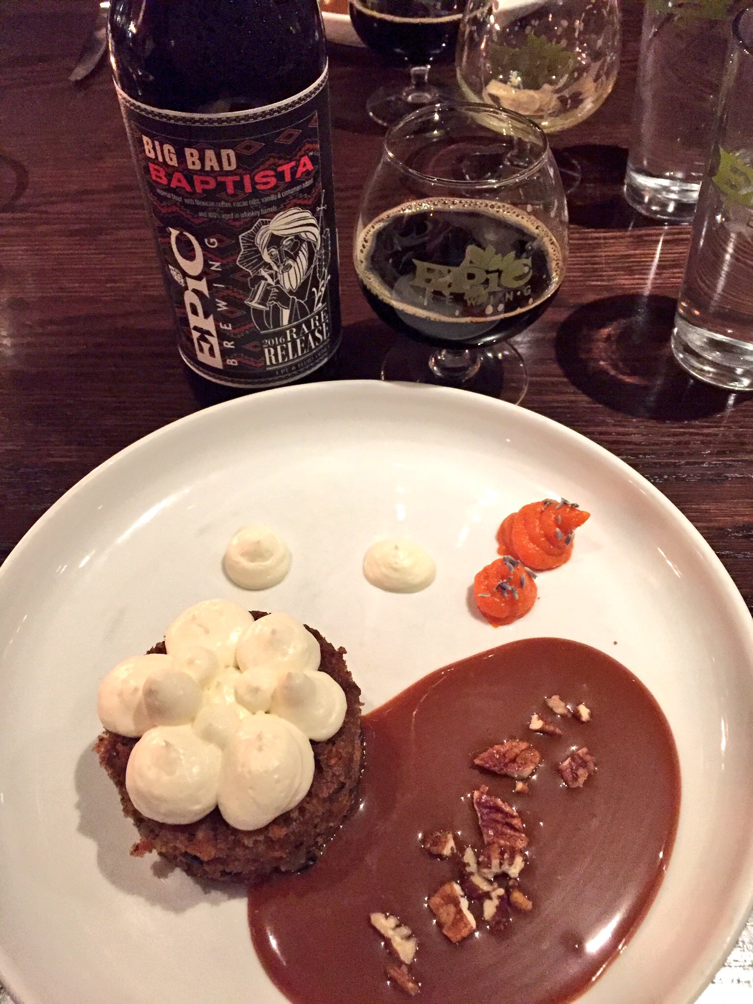 Black Sheep carrot cake with Epic Brewing Big Bad Baptista