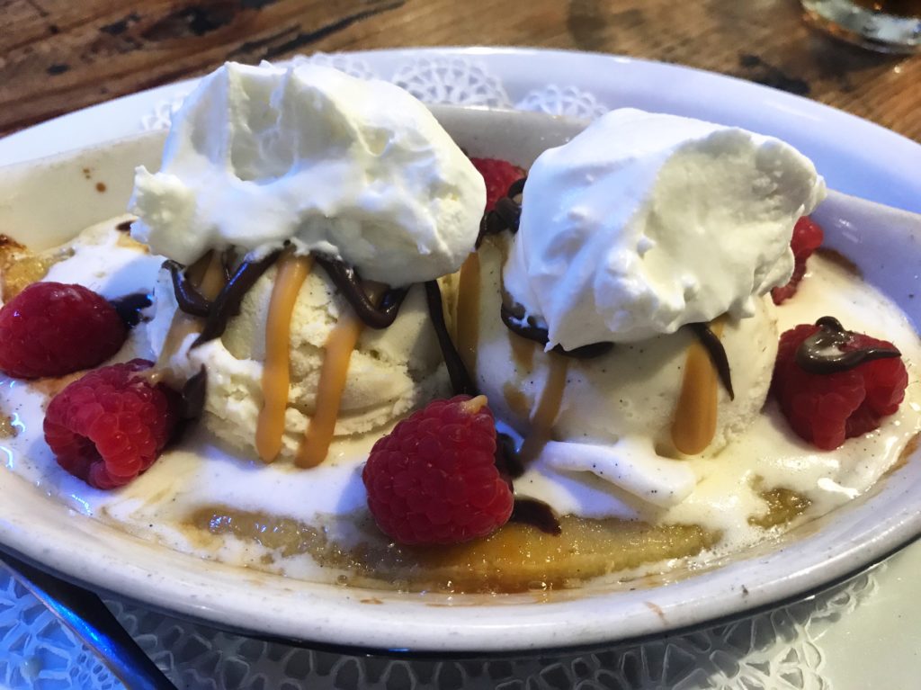 wood-fired banana split