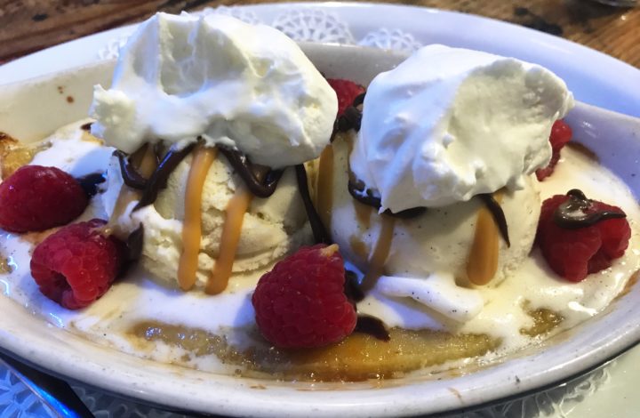 wood-fired banana split