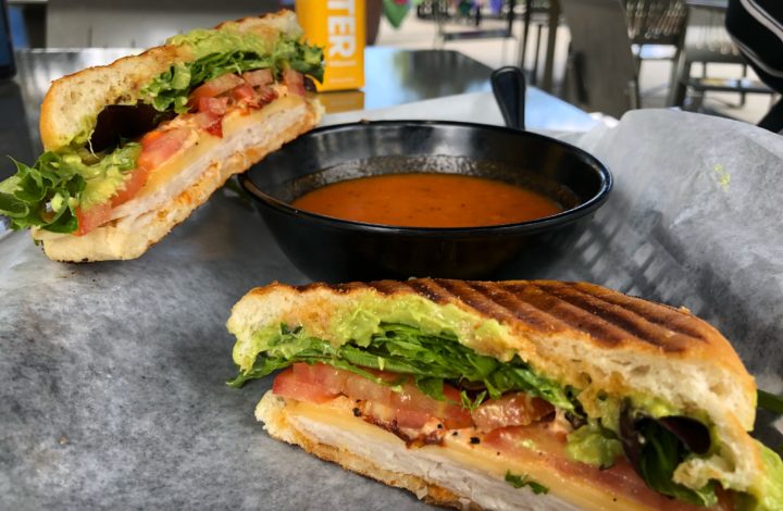 turkey sandwich and tomato soup from The Bird Feeder Cafe