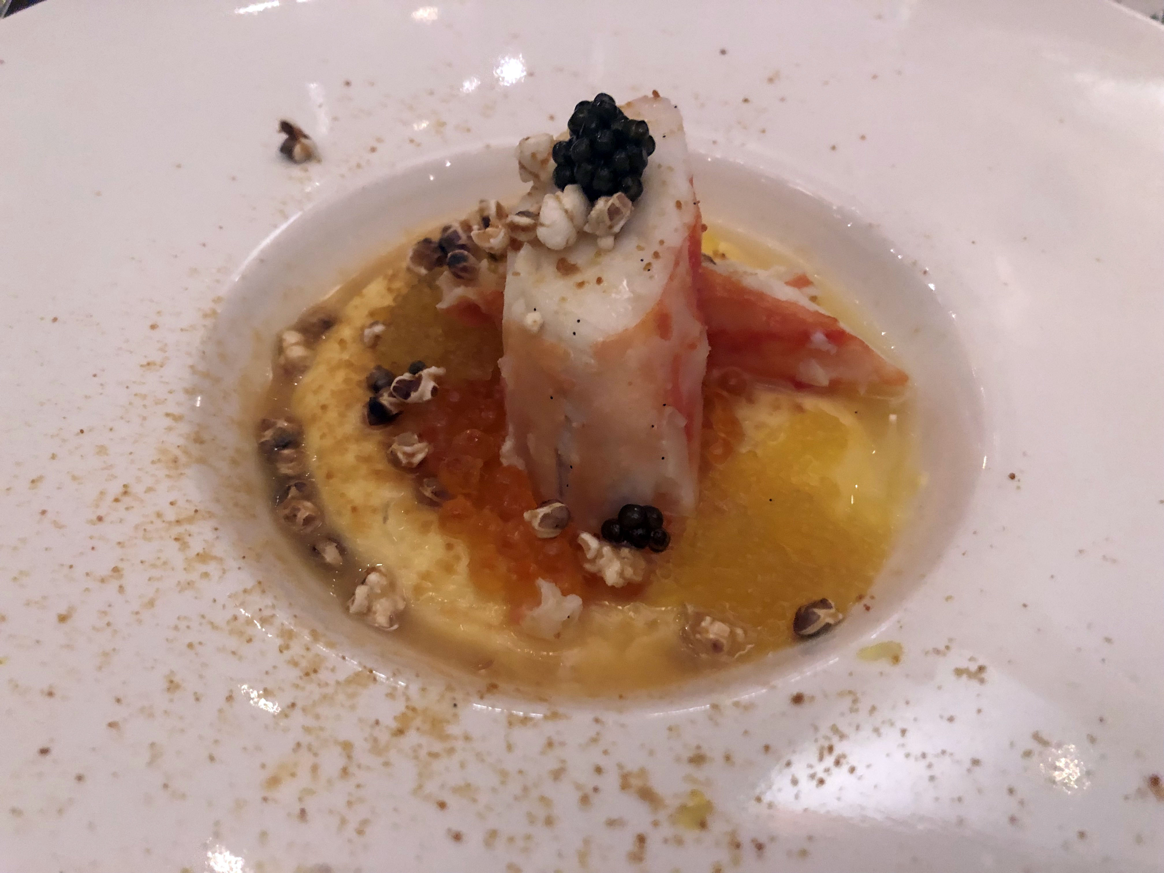 King crab and caviar from The Mariposa
