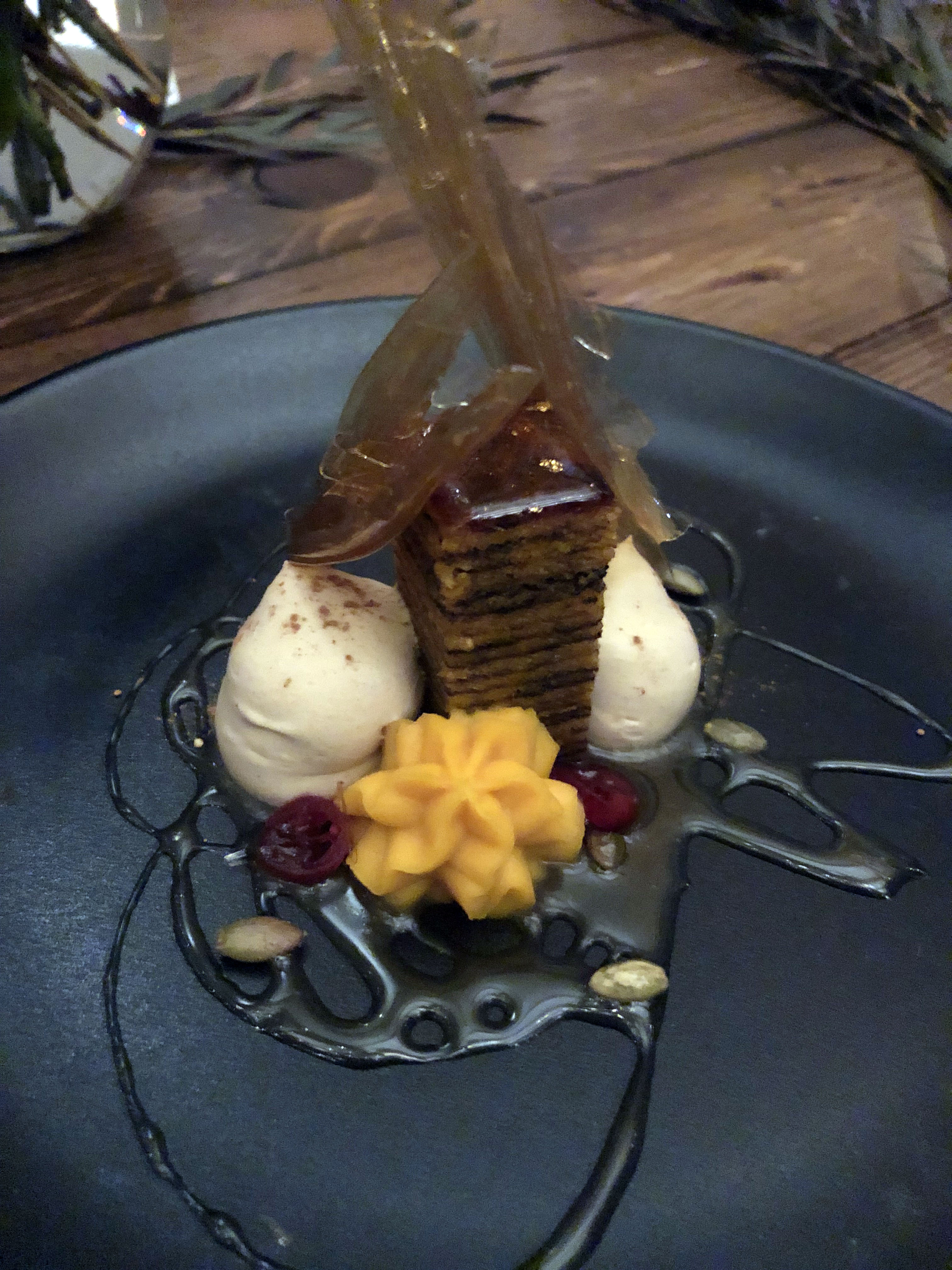Chai creme brulee at The Mariposa