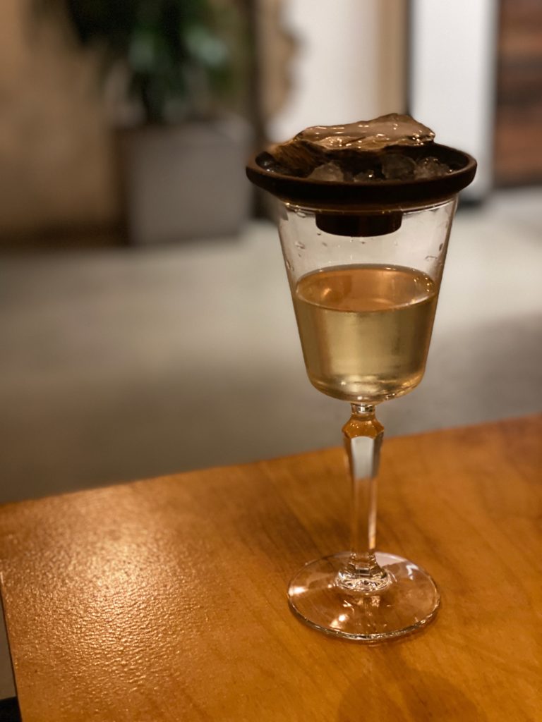 hard cider cocktail: Whiskey Flower